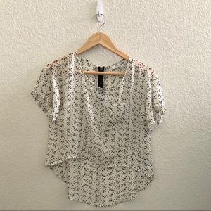 Anchor Print High-Low Top - Size Small